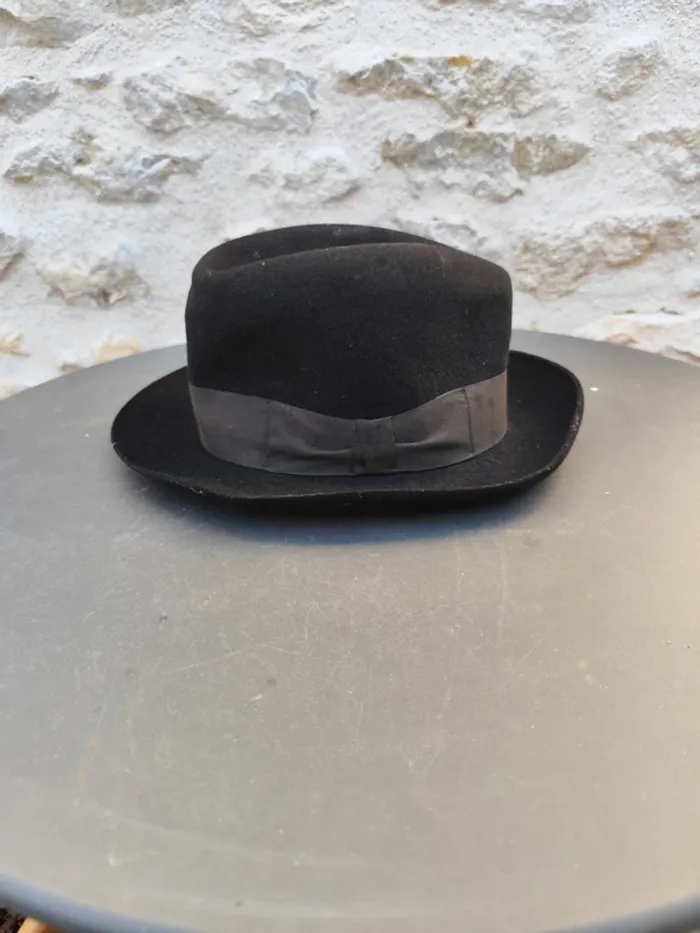Chapeau ancien en feutre maison Giboin style fedora - photo numéro 2