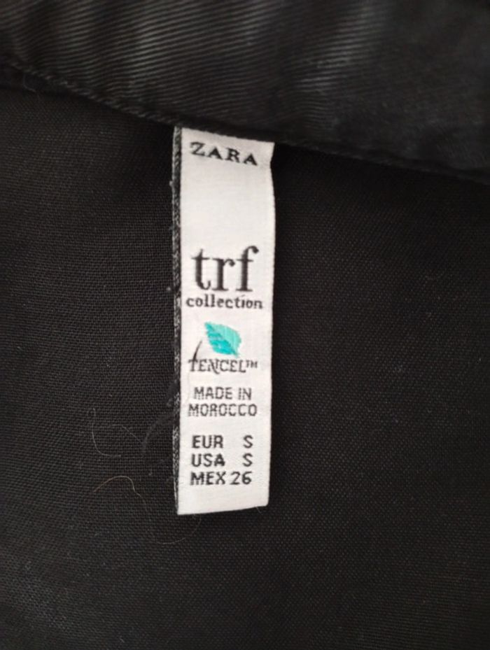 Zara - Robe "chemise" taille S | fluide - noire - photo numéro 3