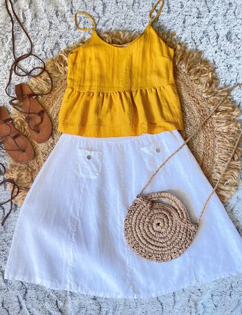 Jupe en lin blanche Tdi Fashion XL/42