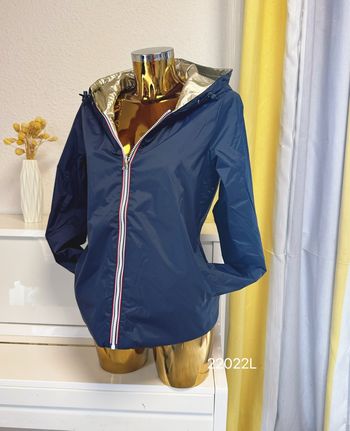 Veste courte imperméable marine doré taille L 