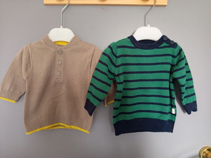 Lot pull jersey 3 mois