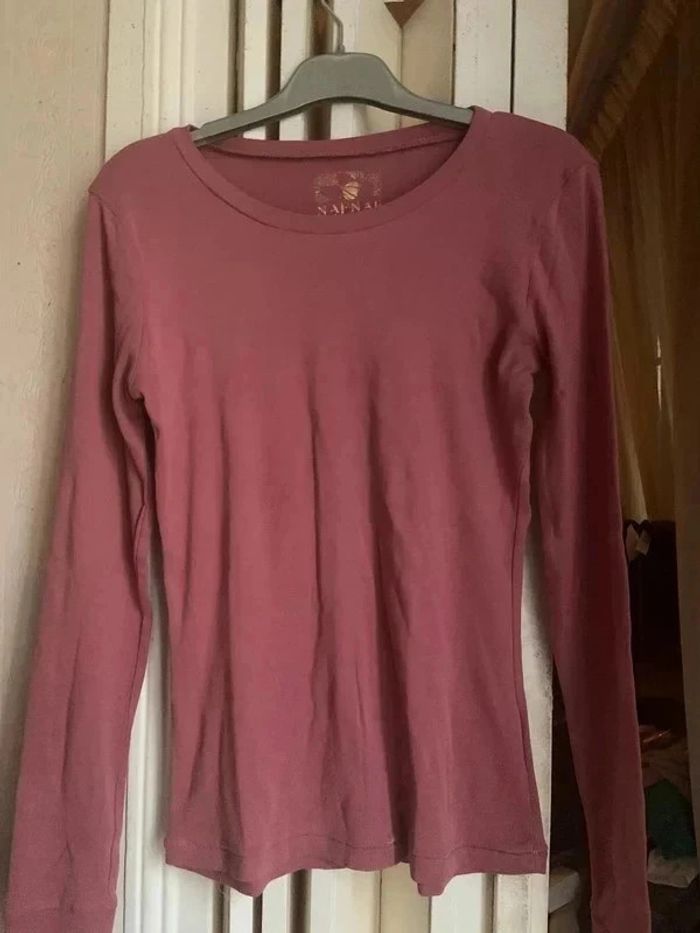 Teeshirt manches longues bois de rose Naf Naf