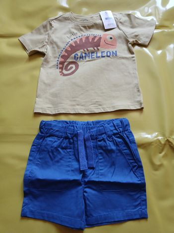 ensemble short tee shirt garcon cool club 86 cm 24 mois 