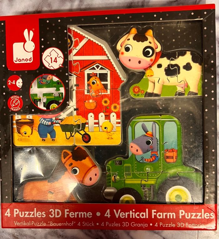 4 puzzles nous en 3D Janod - photo numéro 2
