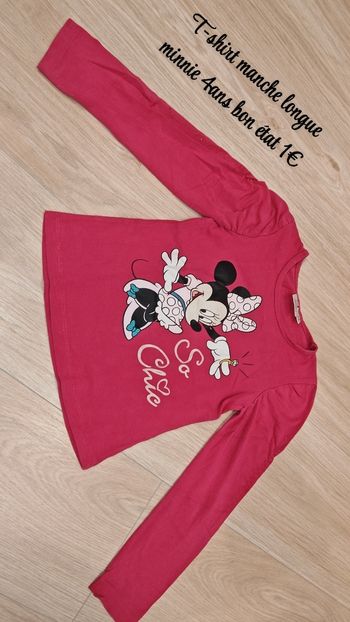 T-shirt manche longue Minnie 4ans 