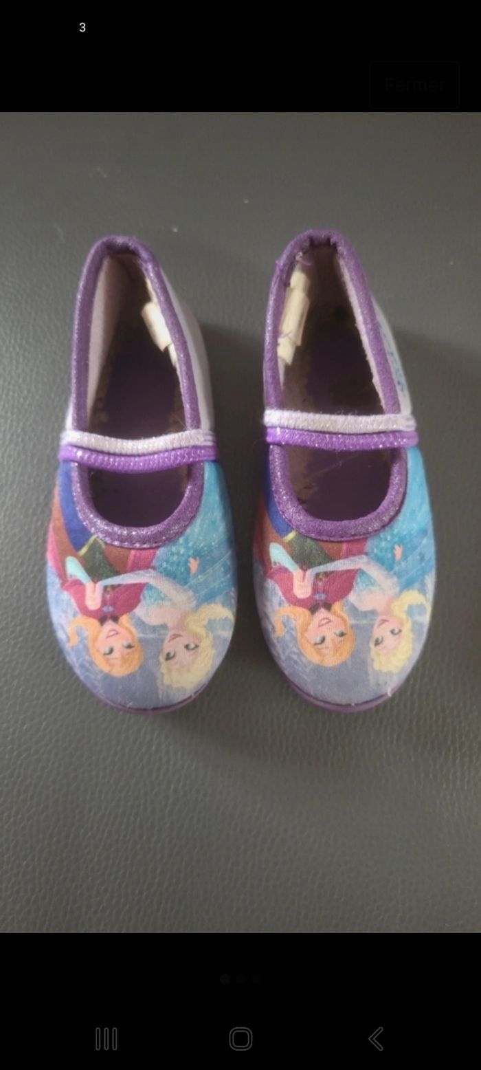 Pantoufles disney reine des neiges taille 25 - photo numéro 2