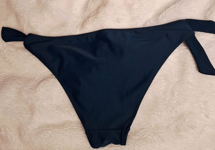 Culotte maillot de bain bleu canard à nœud - photo numéro 2