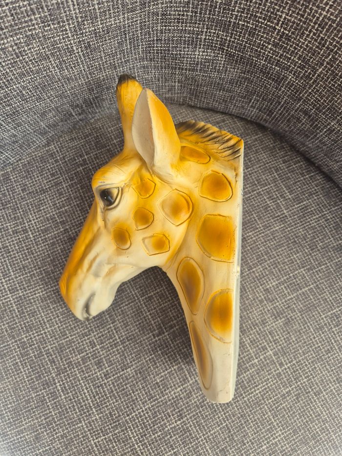 ​🎠Décoration Murale Artisanale – Hauteur 28 cm Tête de girafe - photo numéro 2