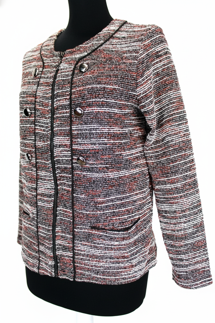 Veste Chic Marron/Écru - photo numéro 2