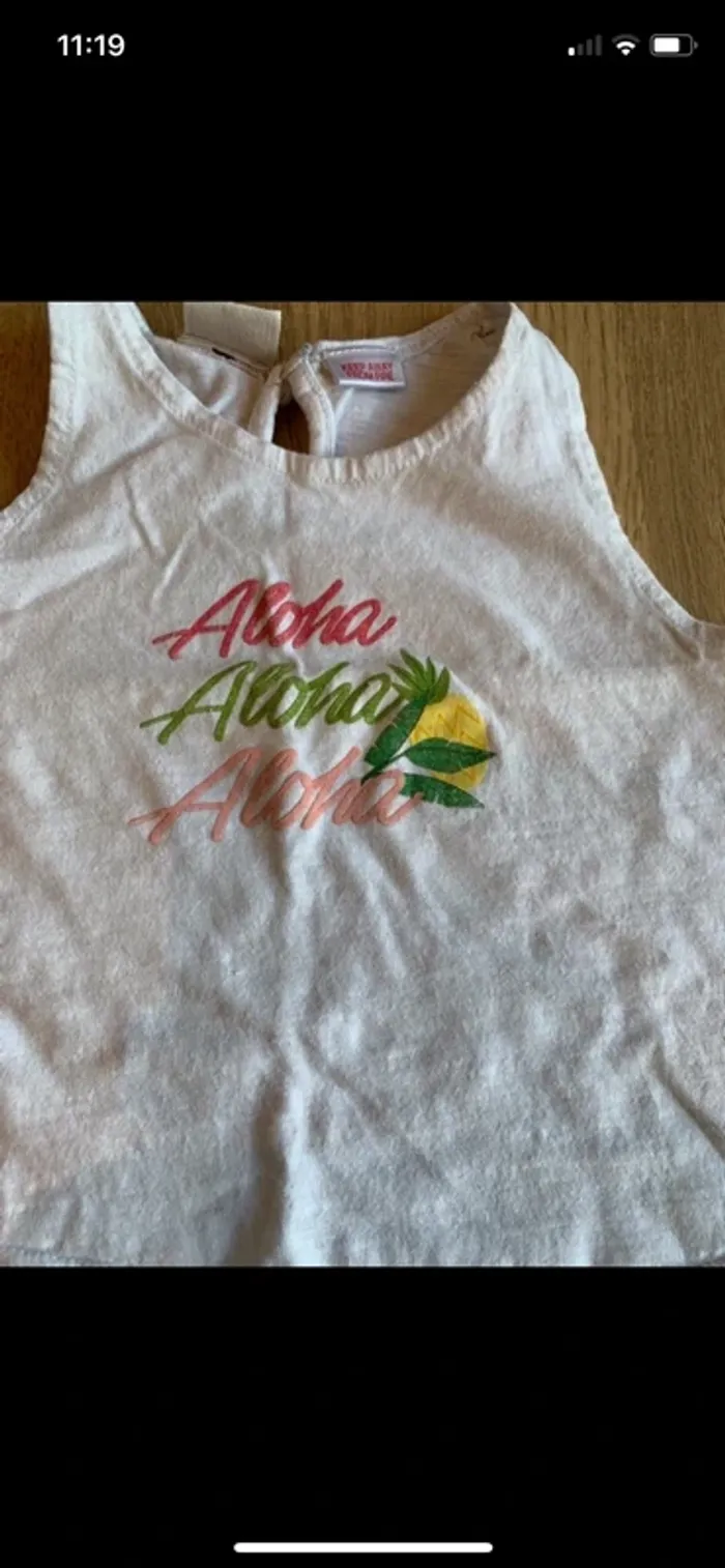 Ensemble tropical Zara taille 12/18 mois - photo numéro 4