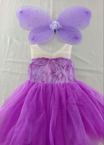 Déguisement robe princesse violette aile de papillon 4-5ans