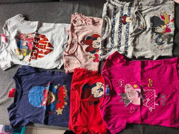 Lot 6 tee shirt manches courtes disney