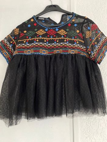 Haut tulle- brodé