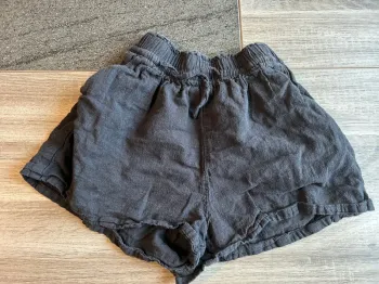 Short en lin fille gris
