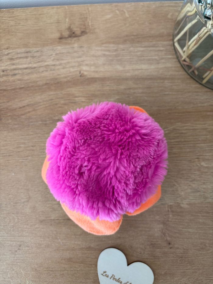 Petite peluche Popples orange fleurs - photo numéro 4