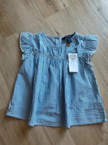 Robe Ralph Lauren Bleu Blanc 6ans