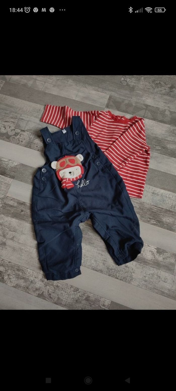Ensemble salopette et t shirt