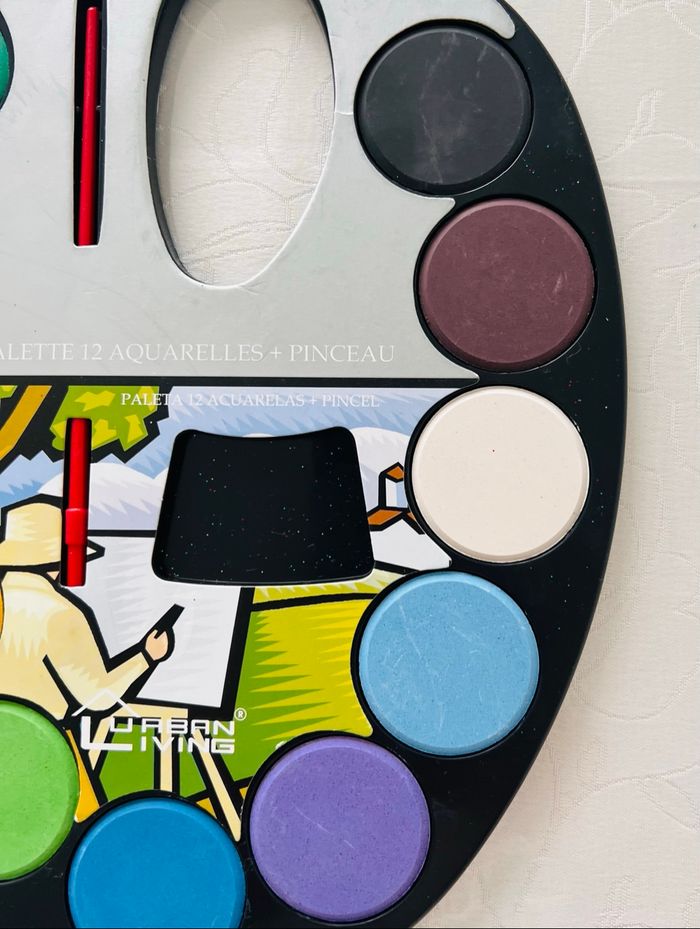 Palette aquarelle + pinceau - photo numéro 2