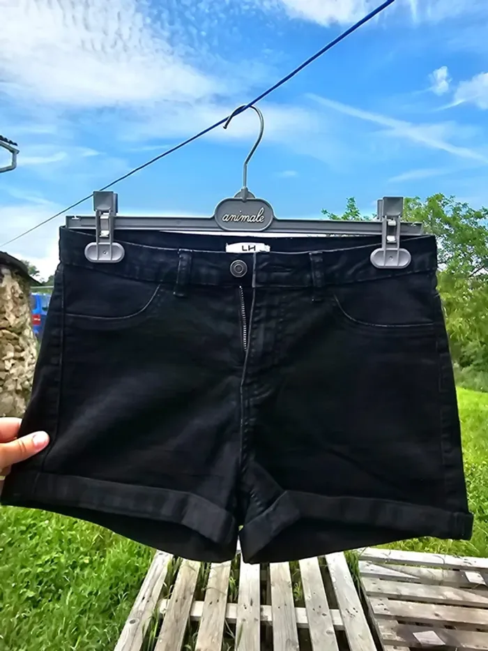 Short jeans noir t 40 femme - photo numéro 6