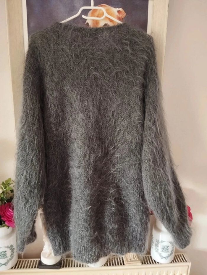 🌹Pull Gris & Crème Mohair & Laine Collection Vintage Lucy Lockett T44/48🌹 - photo numéro 18