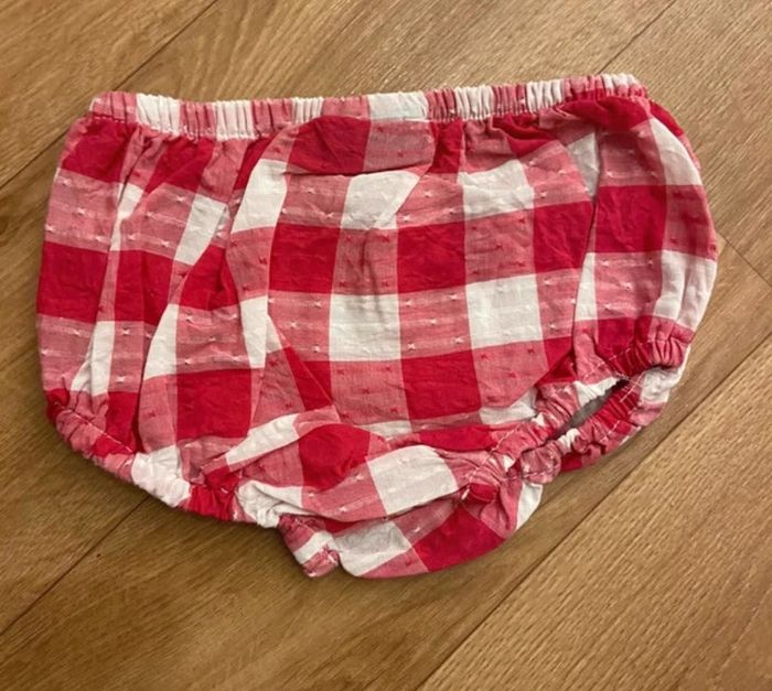 Robe framboise à carreaux 3-6M - photo numéro 5