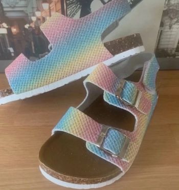 Sandales paillette arc en ciel 36