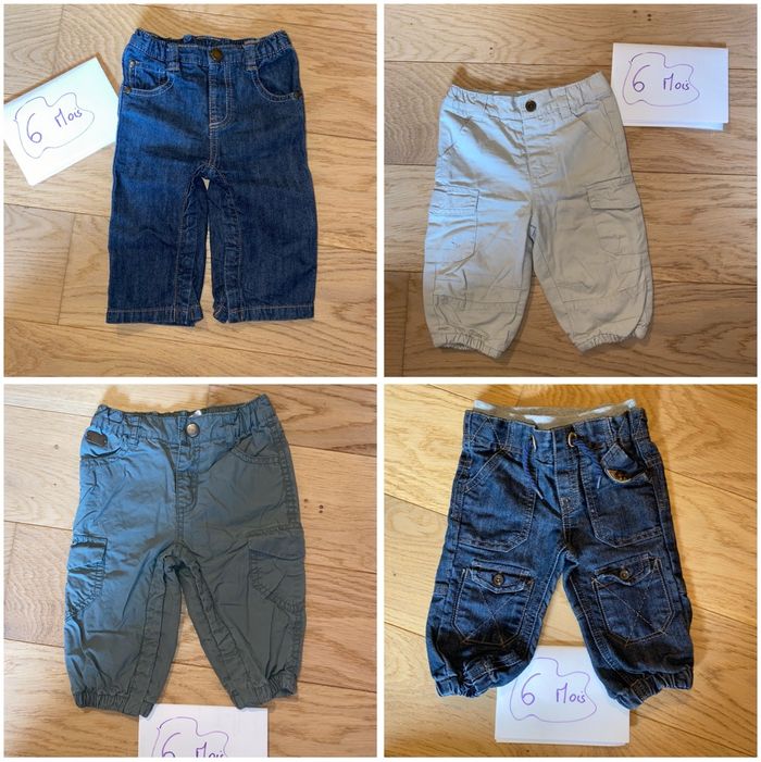 Lot pantalons hiver garçon – 6 mois