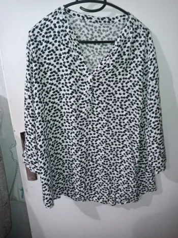 Chemise blouse femme manche 3/4 blanche Motifs cerises