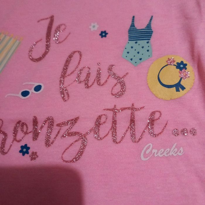 Thee shirt fille rose fluo - photo numéro 3