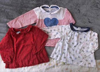 Lot de t-shirt bébé fille - Obaïbi - 18 mois