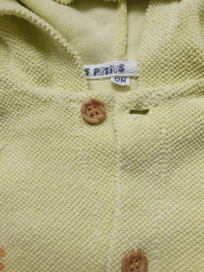 Gilet à boutons avec capuche vert anis La compagnie des petits 12 mois - photo numéro 6