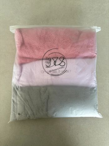 Lot de 3 bonnets serviettes séchantes pour cheveux neufs