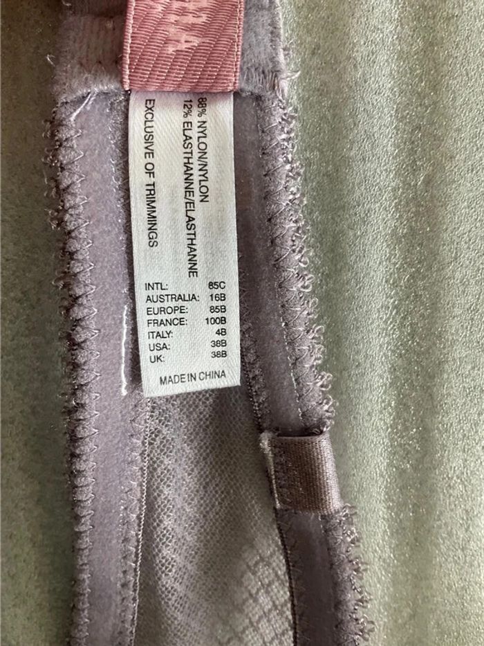 Soutien-gorge mauve et blanc Affinitas neuf - photo numéro 13