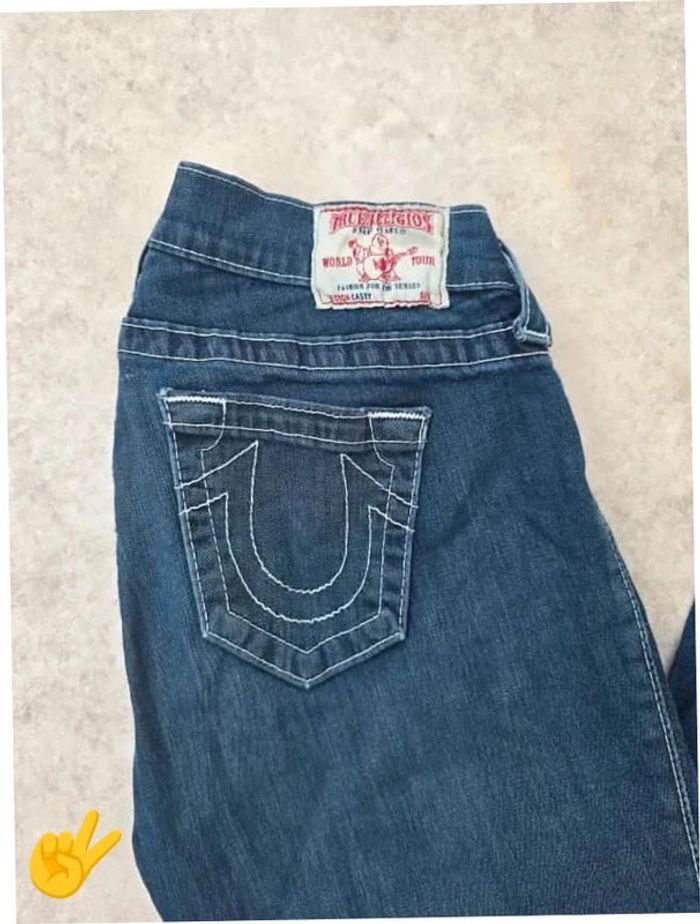 Jean True Religion W26|FR36 coupe skinny bleu Femme-Women pan193b - photo numéro 2