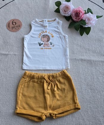 Ensemble débardeur + short bébé 6 mois Kiabi neuf 