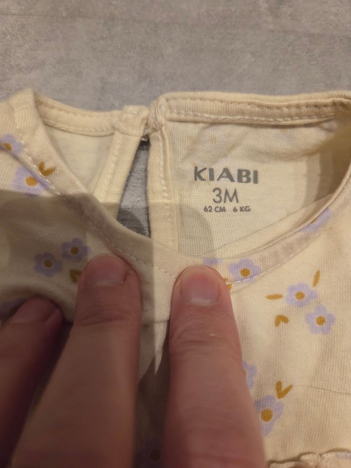 Ensemble t-shirt ML et legging côtelé kiabi 3mois - photo numéro 3