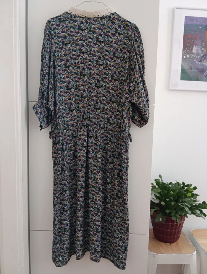 Robe vintage viscose à fleurs taille 46 - photo numéro 8