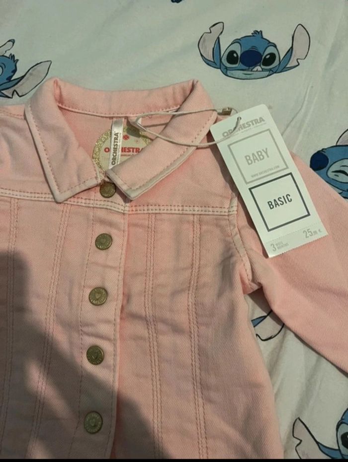 Manteau veste en jeans mi saison taille 3 mois - photo numéro 2