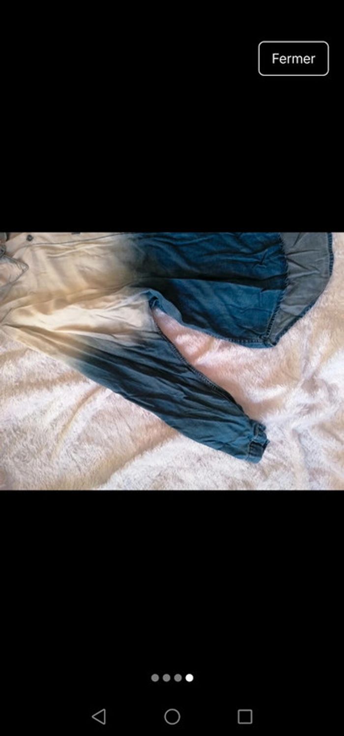 Chemise mange bleu et blanche - photo numéro 4