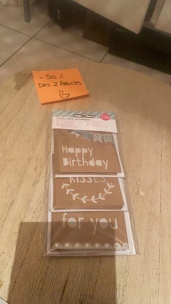 Lot de 12 cartes avec enveloppes