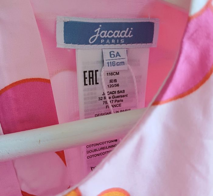 Robe motif floral et barettes assorties jacadi - photo numéro 3