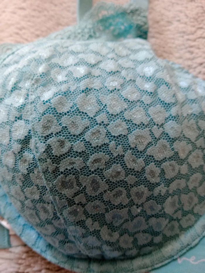 Soutien-gorge 75E turquoise dentelé c76 - photo numéro 3