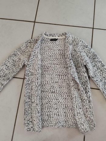 veste chaude grise et blanche fille in extenso 8  ans