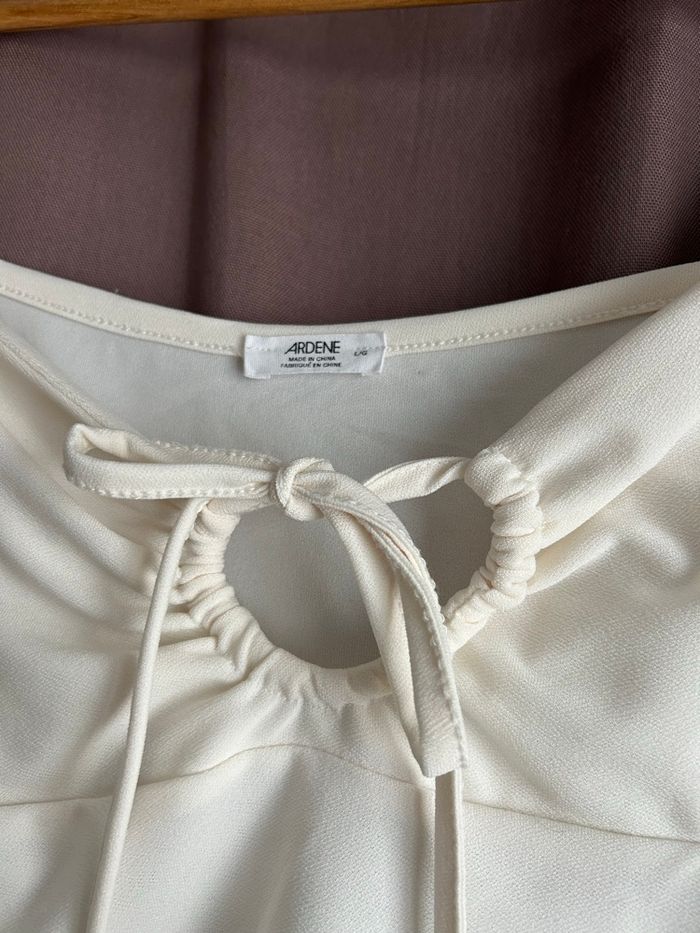 Crop top blanc manche longue - photo numéro 2