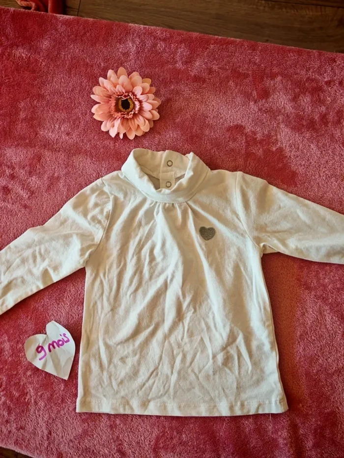 Sous pull blanc cœur