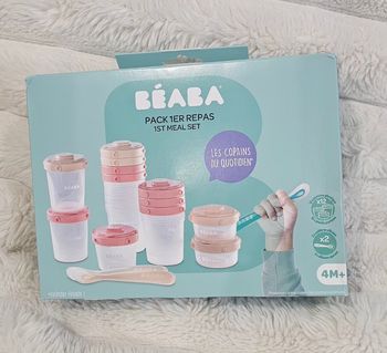Pack 1er repas BEABA 12 pots et 2 cuillères 1 er âge Neuf