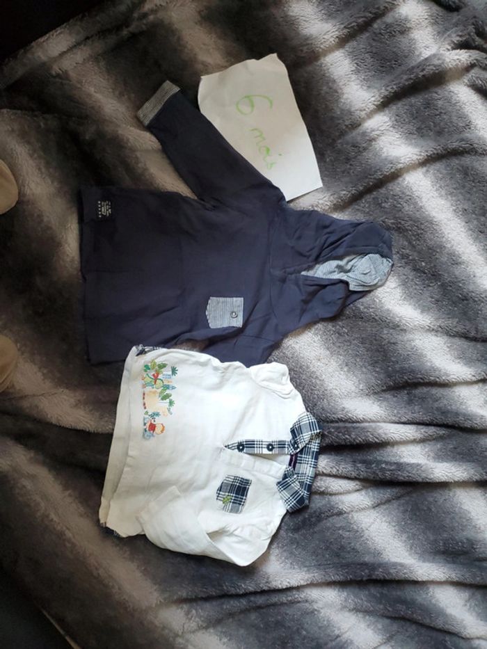 Lot de 2 Tee-shirt manches longues 6 mois