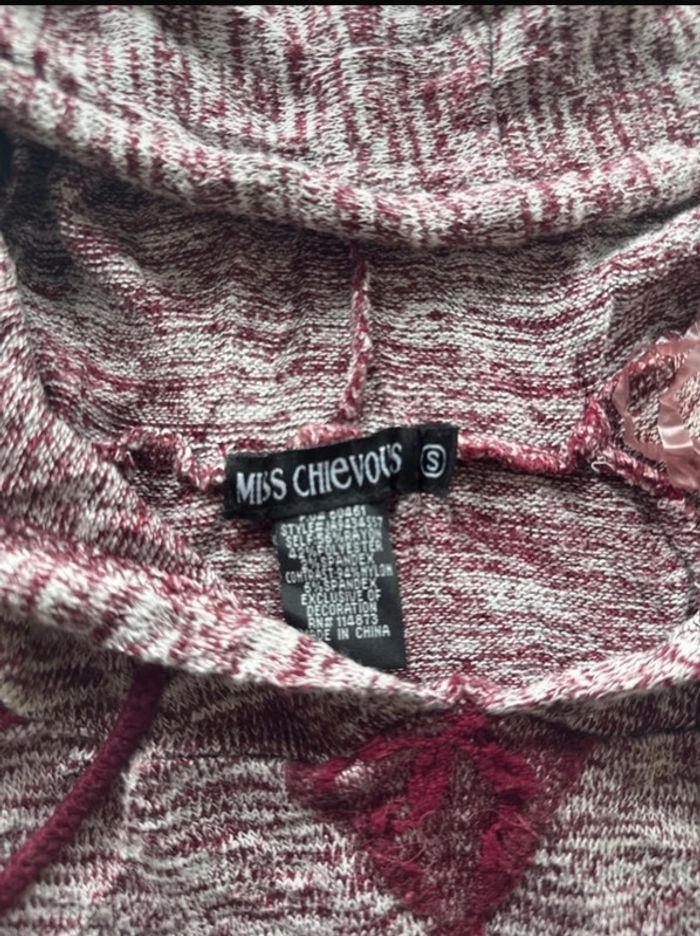 Haut à capuche Miss Chievous femme – motif cœur – taille S - photo numéro 6