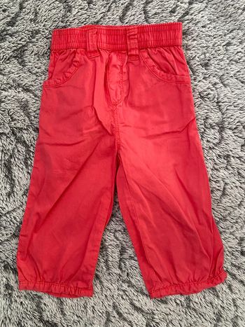 Pantalon rouge mixte DPAM - 6 mois