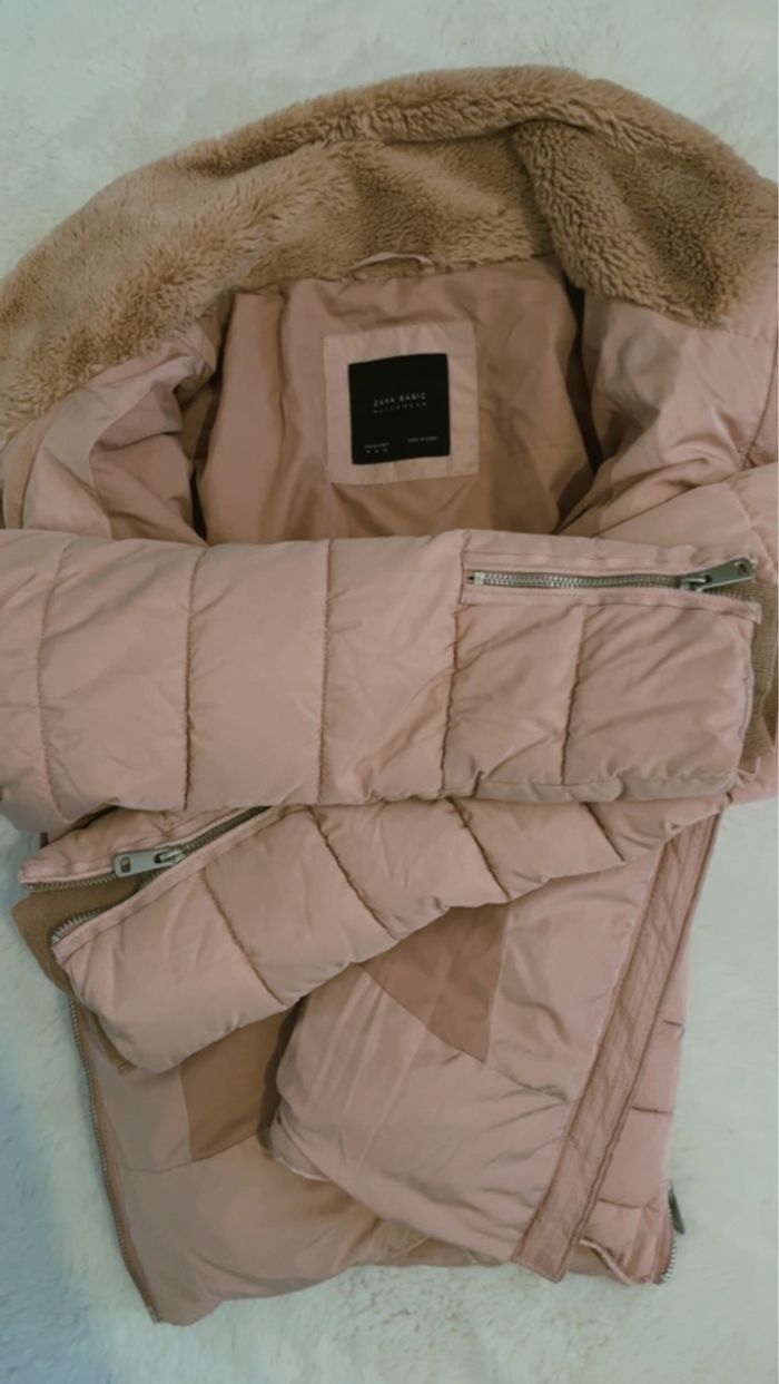 Doudoune rose poudré ZARA - photo numéro 4